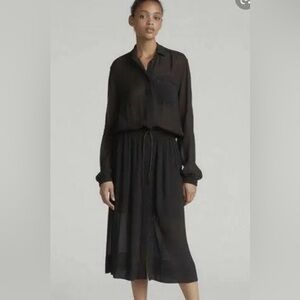 NWOT- RAG AND BONE BLACK SHELLY MIDI DRESS
